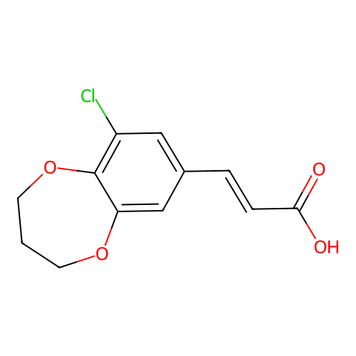 3-(9-Chloro-3,4-dihydro-2h-benzo[b][1,4]dioxepin-7-yl)acrylic acid structure