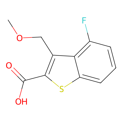 4-Fluoro-3-(methoxymethyl)-1-benzothiophene-2-carboxylic acid structure