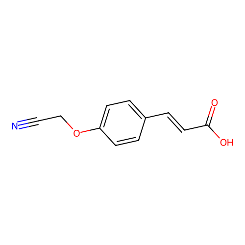 3-[4-(cyanomethoxy)phenyl]prop-2-enoic Acid structure