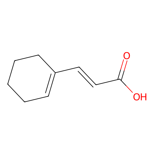 3-(Cyclohexen-1-yl)prop-2-enoic acid structure