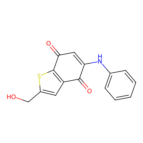 5-Anilino-2-(hydroxymethyl)benzothiophene-4,7-dione structure