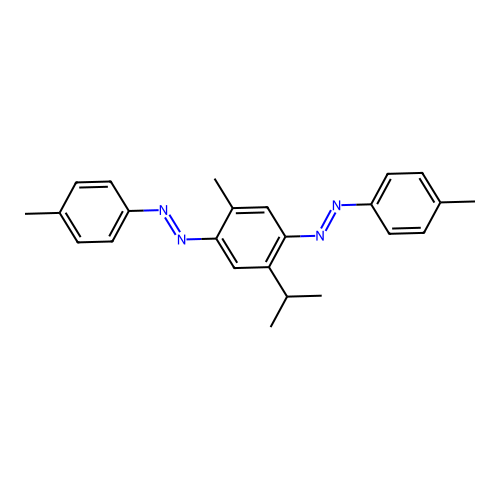 Diazene, 1-[2-methyl-5-(1-methylethyl)-4-[2-(4-methylphenyl)diazenyl]phenyl]-2-(4-methylphenyl)- structure