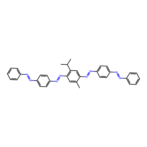 Diazene, 1-[2-methyl-5-(1-methylethyl)-4-[2-[4-(2-phenyldiazenyl)phenyl]diazenyl]phenyl]-2-[4-(2-phenyldiazenyl)phenyl]- structure