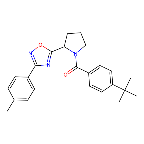 5-[1-(4-Tert-butylbenzoyl)pyrrolidin-2-yl]-3-(4-methylphenyl)-1,2,4-oxadiazole structure