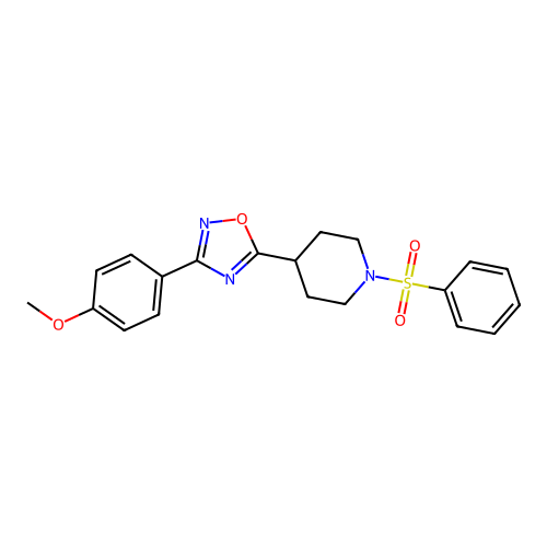 3-(4-Methoxyphenyl)-5-(1-(phenylsulfonyl)piperidin-4-yl)-1,2,4-oxadiazole structure