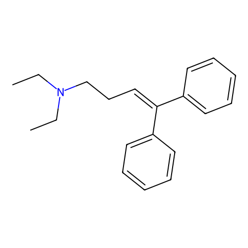 N,N-diethyl-4,4-diphenylbut-3-en-1-amine structure