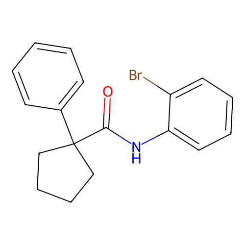 N-(2-bromophenyl)-1-phenylcyclopentane-1-carboxamide structure