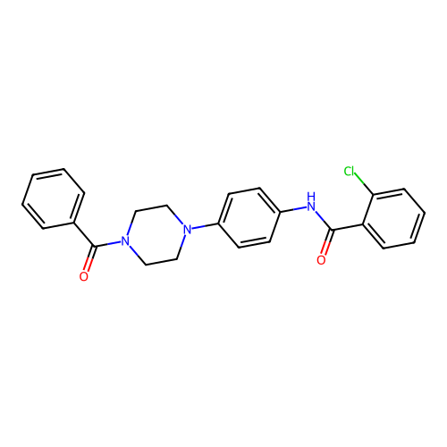N-[4-(4-benzoylpiperazin-1-yl)phenyl]-2-chlorobenzamide structure