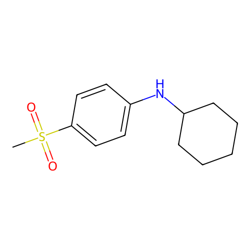 N-cyclohexyl-4-methylsulfonylaniline structure