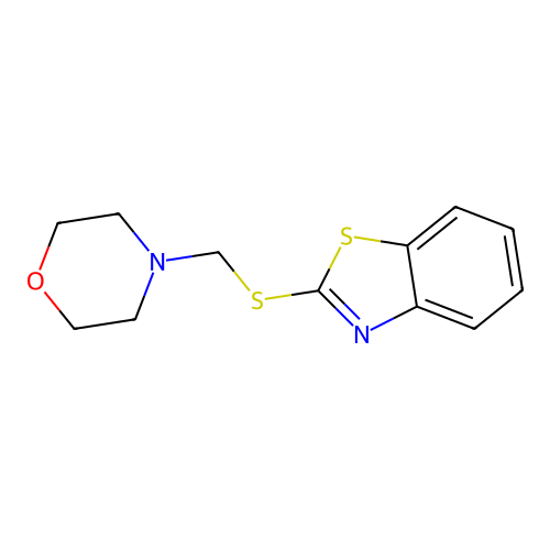 Benzothiazole, 2-[(4-morpholinylmethyl)thio]- structure
