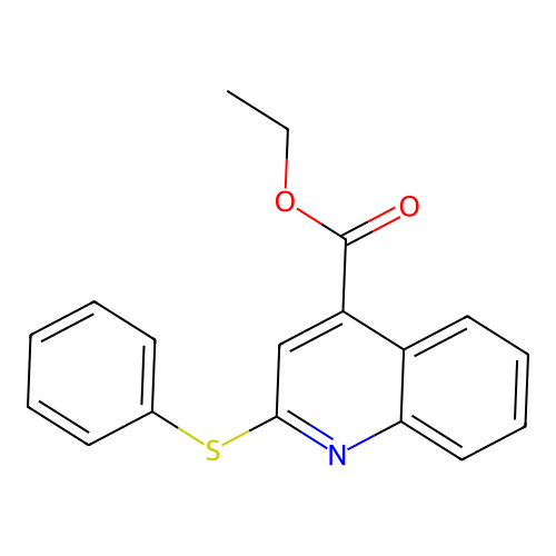 Ethyl 2-phenylsulfanylquinoline-4-carboxylate structure