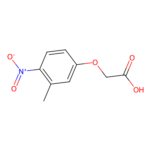(3-Methyl-4-nitrophenoxy)acetic acid structure