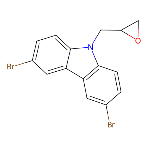 3,6-dibromo-9-((oxiran-2-yl)methyl)-9H-carbazole structure