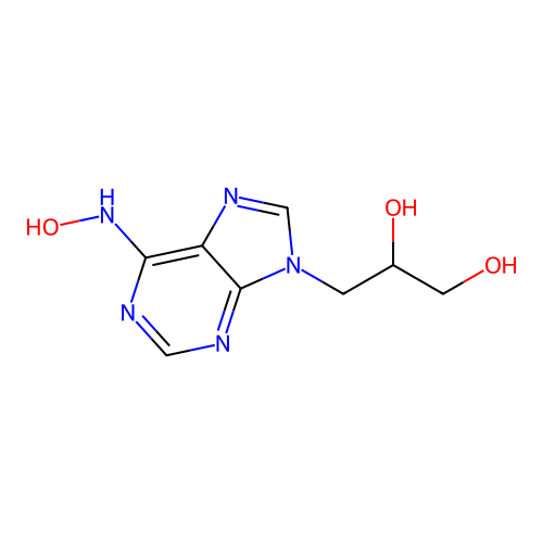 3-[6-(Hydroxyamino)purin-9-yl]propane-1,2-diol structure