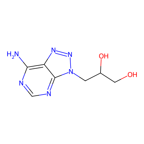 3-(7-Amino-3H-[1,2,3]triazolo[4,5-d]pyrimidin-3-yl)propane-1,2-diol structure