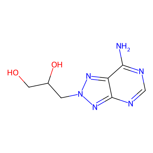 3-(7-Amino-2H-[1,2,3]triazolo[4,5-d]pyrimidin-2-yl)propane-1,2-diol structure