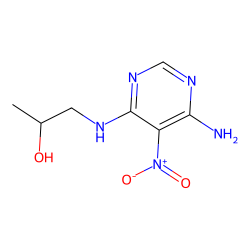 1-((6-Amino-5-nitropyrimidin-4-yl)amino)propan-2-ol structure