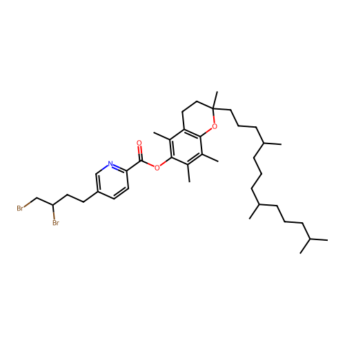 dl-alpha-Tocopheryl 5-(3,4-dibromobutyl)picolinate structure