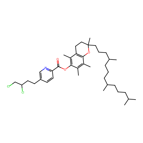 dl-alpha-Tocopheryl 5-(3,4-dichlorobutyl)picolinate structure