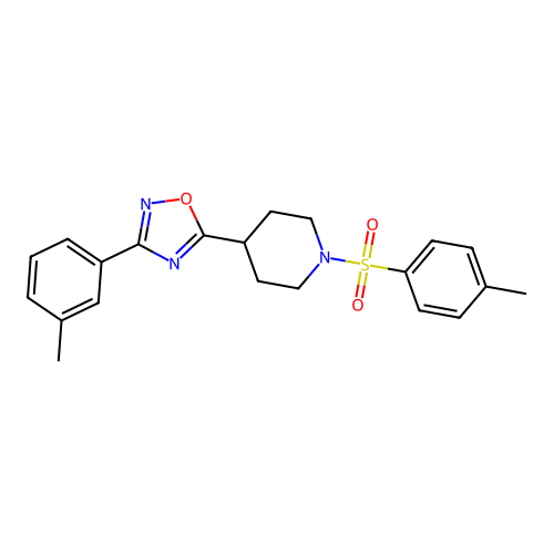 3-(m-Tolyl)-5-(1-tosylpiperidin-4-yl)-1,2,4-oxadiazole structure
