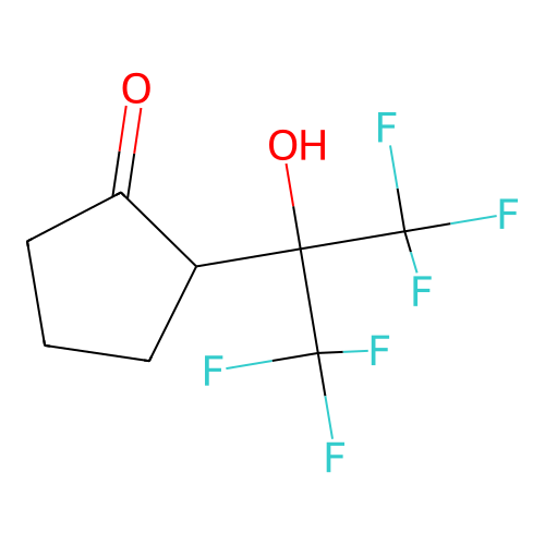2-(2,2,2-Trifluoro-1-hydroxy-1-(trifluoromethyl)ethyl)cyclopentanone structure
