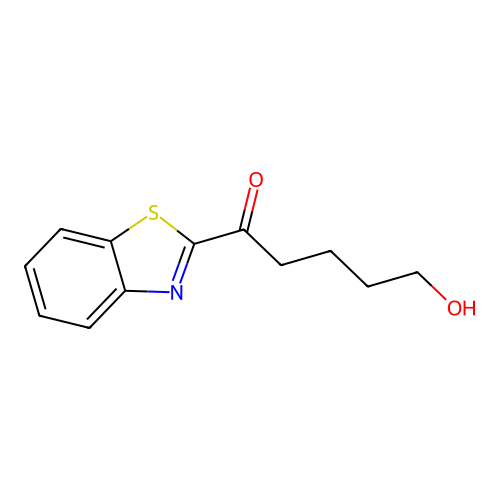 1-(1,3-Benzothiazol-2-yl)-5-hydroxypentan-1-one structure