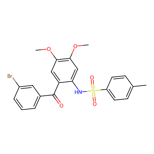 N-(2-(3-Bromobenzoyl)-4,5-dimethoxyphenyl)-4-methylbenzenesulfonamide structure
