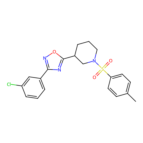 3-(3-Chlorophenyl)-5-(1-tosylpiperidin-3-yl)-1,2,4-oxadiazole structure