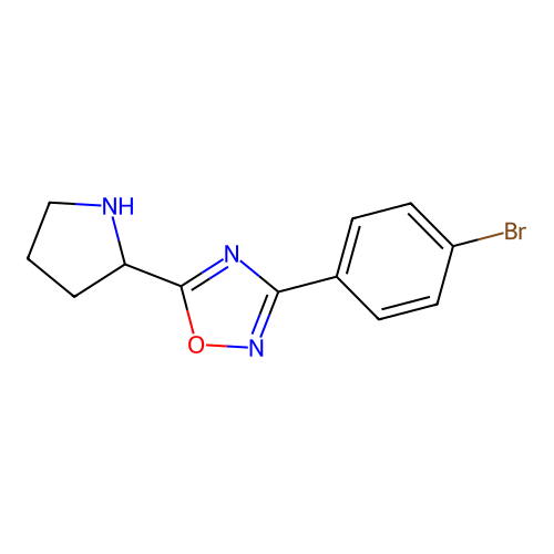 3-(4-Bromophenyl)-5-pyrrolidin-2-yl-1,2,4-oxadiazole structure