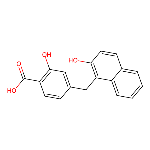 4-((2-Hydroxy-1-naphthyl)methyl)salicylic acid structure