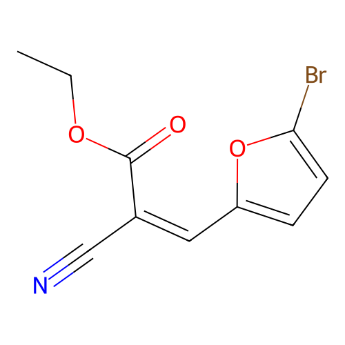Ethyl 3-(5-bromofuran-2-yl)-2-cyanoprop-2-enoate structure