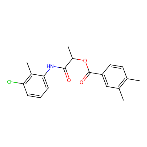 [1-(3-Chloro-2-methylanilino)-1-oxopropan-2-yl] 3,4-dimethylbenzoate structure