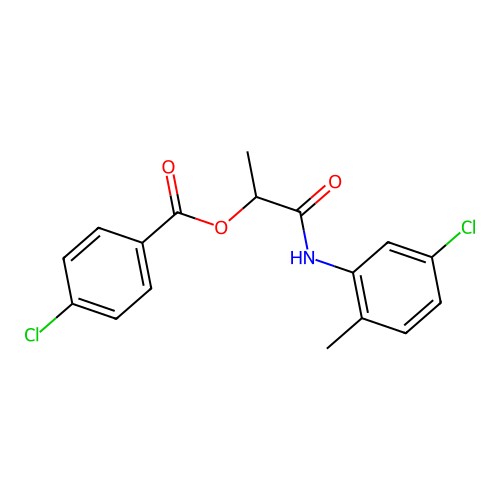 [1-(5-Chloro-2-methylanilino)-1-oxopropan-2-yl] 4-chlorobenzoate structure