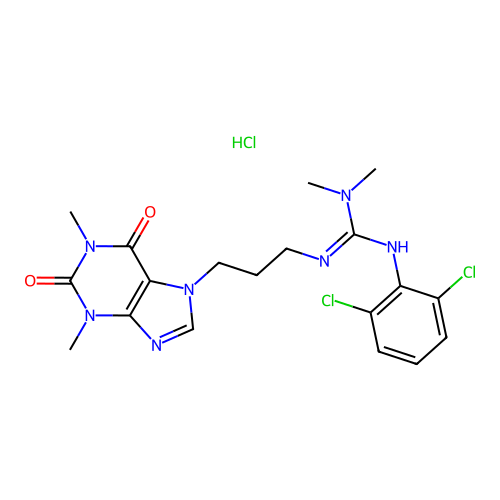 7-(3-(2- theophyllinehydrochloride structure