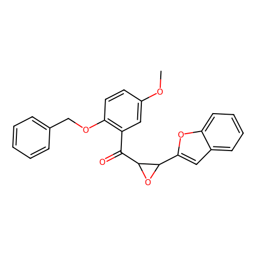 (3-(Benzofuran-2-yl)oxiran-2-yl)(2-(benzyloxy)-5-methoxyphenyl)methanone structure