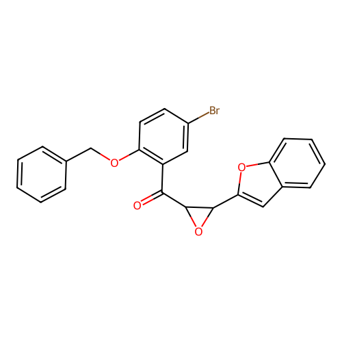 (3-(Benzofuran-2-yl)oxiran-2-yl)(2-(benzyloxy)-5-bromophenyl)methanone structure
