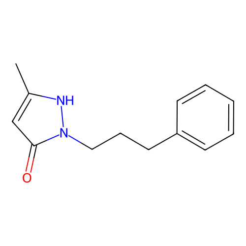 5-Methyl-2-(3-phenylpropyl)-2,3-dihydro-1H-pyrazol-3-one structure