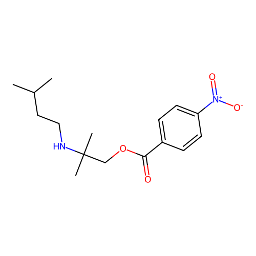 [2-Methyl-2-(3-methylbutylamino)propyl] 4-nitrobenzoate structure