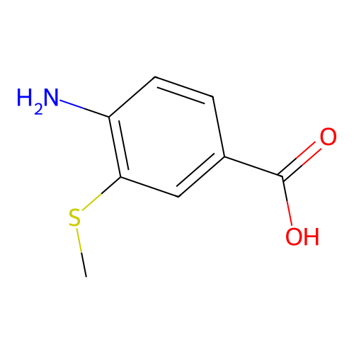 4-Amino-3-(methylsulfanyl)benzoic acid structure