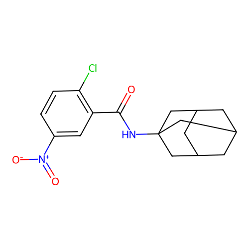 2-Chloro-5-nitro-N-tricyclo[3.3.1.13,7]dec-1-ylbenzamide structure