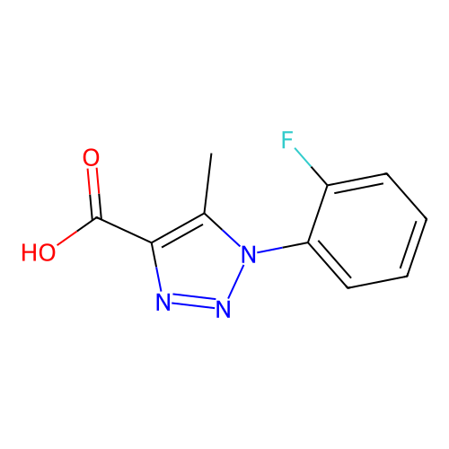 1-(2-fluorophenyl)-5-methyl-1H-1,2,3-triazole-4-carboxylic acid structure