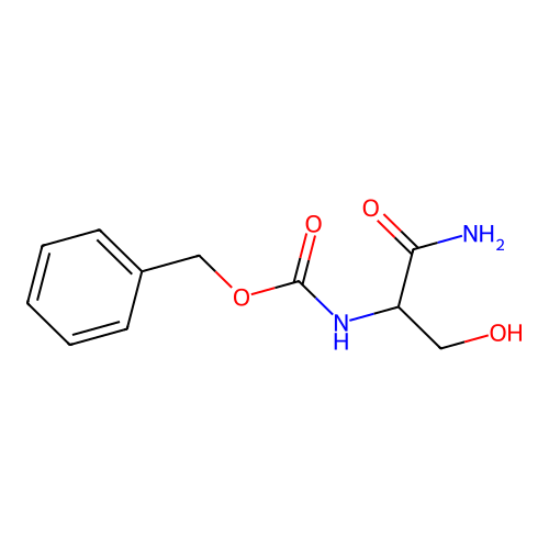 Benzyl (1-amino-3-hydroxy-1-oxopropan-2-yl)carbamate structure