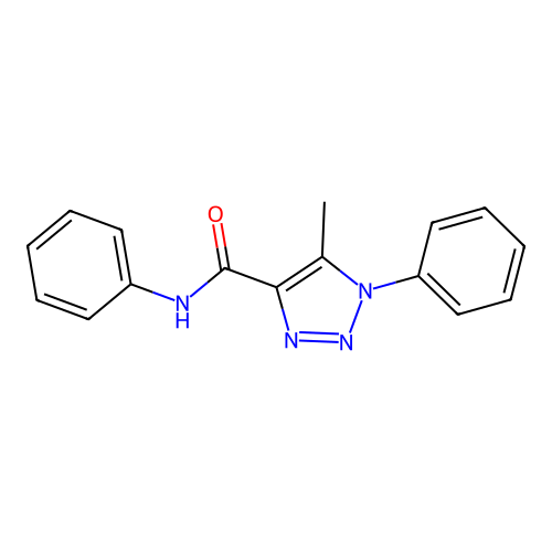 5-methyl-N,1-diphenyl-1H-1,2,3-triazole-4-carboxamide structure