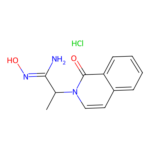 N-Hydroxy-2-(1-oxoisoquinolin-2(1H)-yl)propanimidamide--hydrogen chloride (1/1) structure