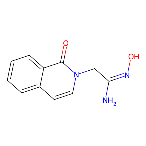 N'-hydroxy-2-(1-oxoisoquinolin-2-yl)ethanimidamide structure