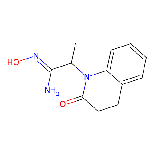 1(2H)-Quinolineethanimidamide, 3,4-dihydro-N-hydroxy-alpha-methyl-2-oxo- structure