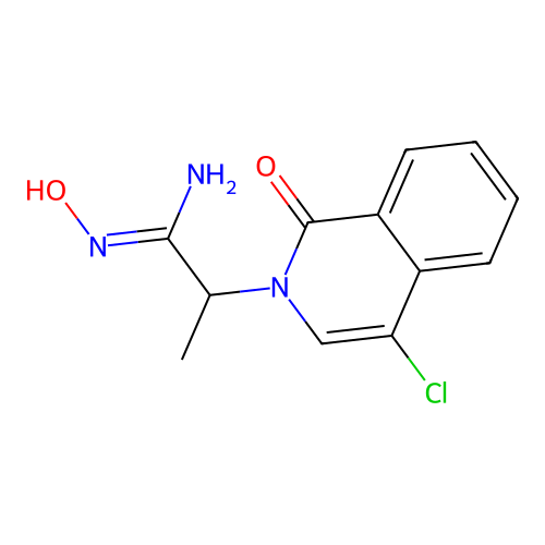 2(1H)-Isoquinolineethanimidamide, 4-chloro-N-hydroxy-alpha-methyl-1-oxo- structure