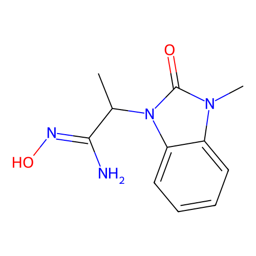1H-Benzimidazole-1-ethanimidamide, 2,3-dihydro-N-hydroxy-alpha,3-dimethyl-2-oxo- structure