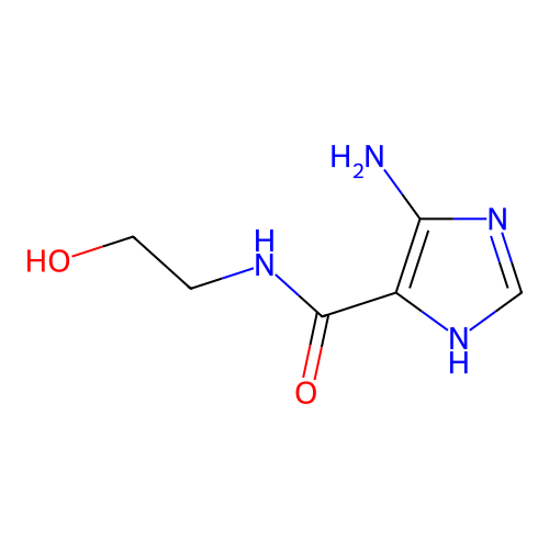 Imidazole-4-carboxamide, 5-amino-N-(2-hydroxyethyl)- structure