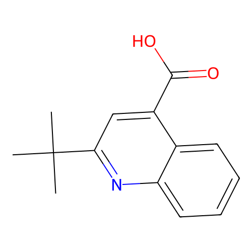 2-t-Butyl-4-quinoline carboxylic acid structure